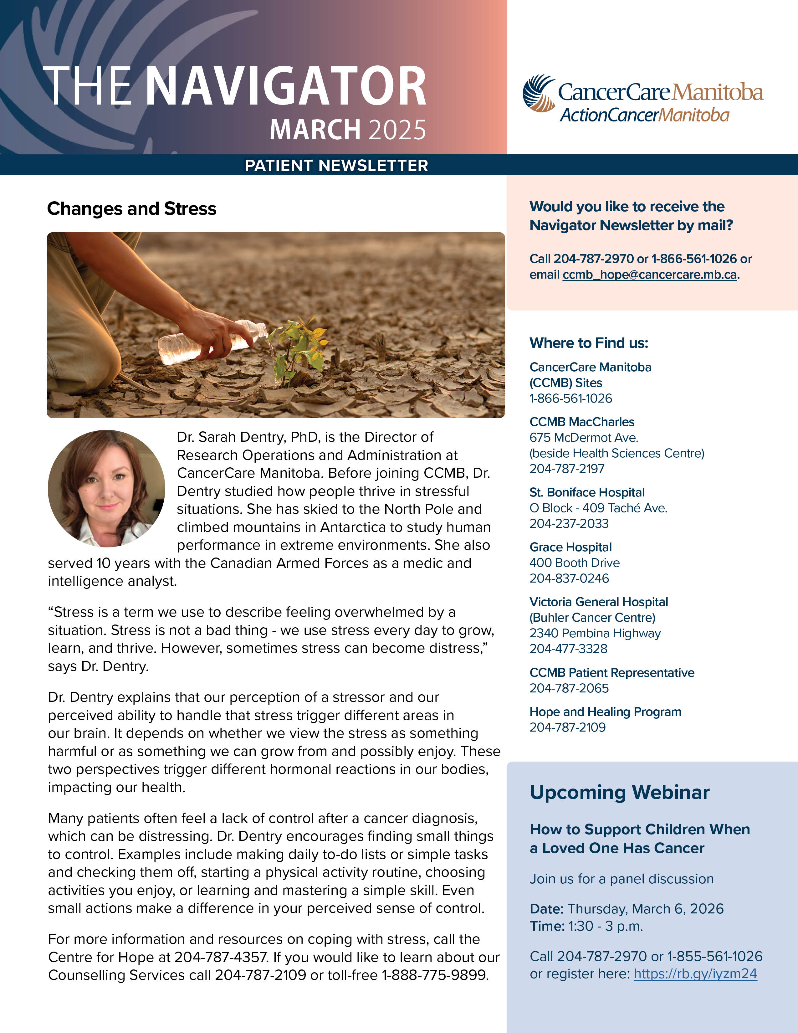 Cover of The Navigator May 2024 Newsletter (c) CCMB