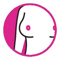 Pink circle with a pink breast graphic (c) CancerCare Manitoba