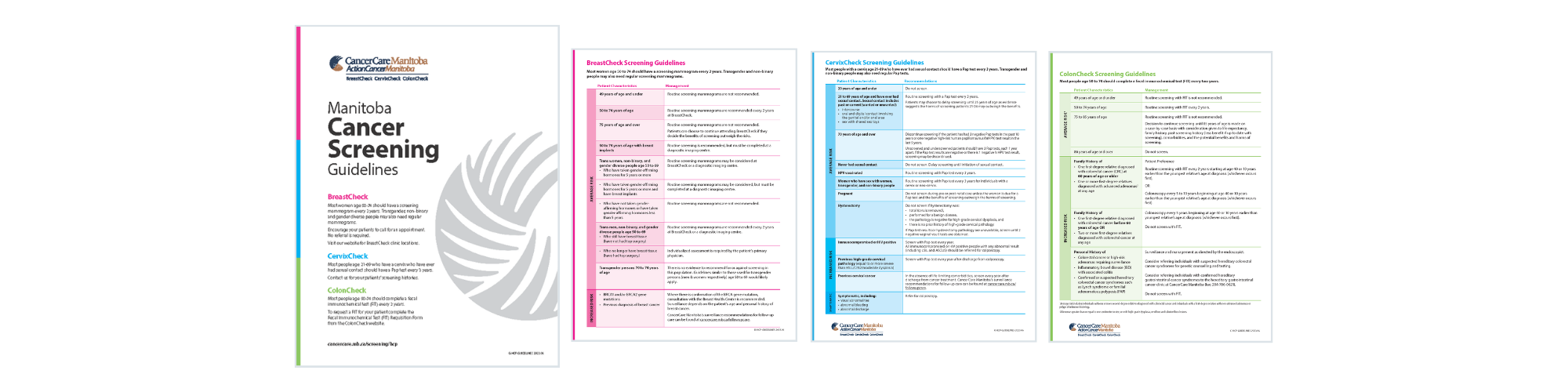 CancerCare Manitoba Screening Guidelines (c) CancerCare Manitoba